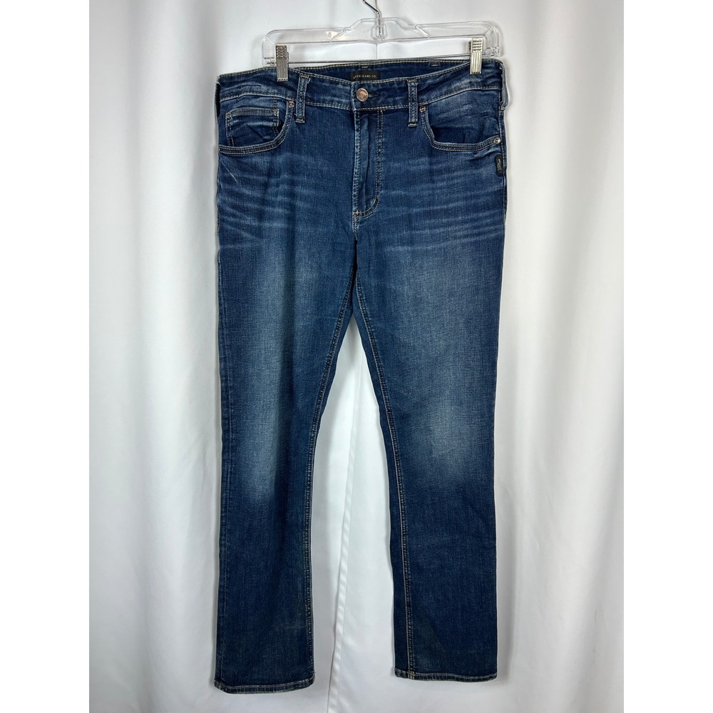 Silver Jeans Allan Dark Wash Straight Leg‎ Jeans Western Classic Mens W34 L34